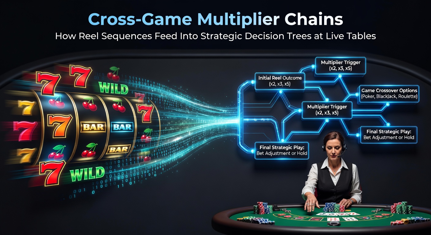 Illustration von Walzen-Sequenzen in Slots die in Live-Tisch-Strategien übergehen