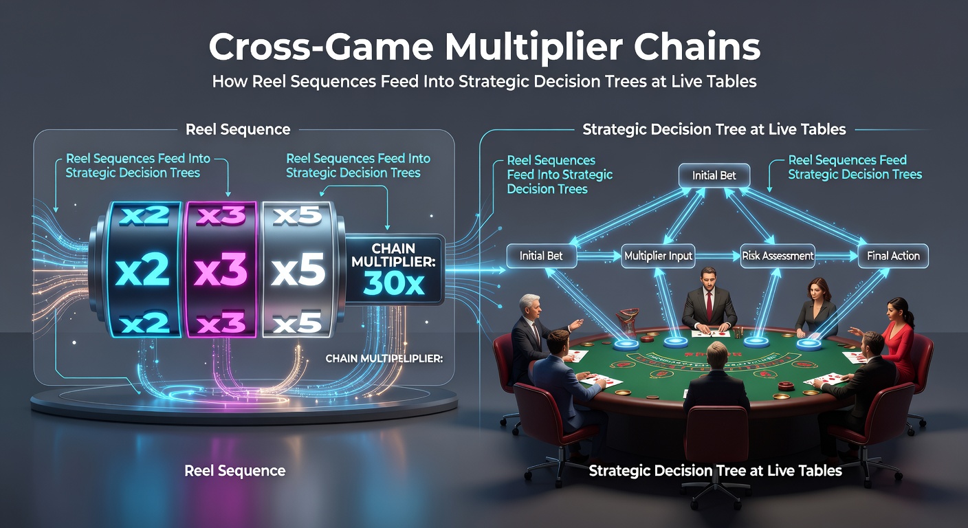 Darstellung eines Entscheidungsbaums der Slot-Multiplikatoren mit Live-Tisch-Optionen verbindet