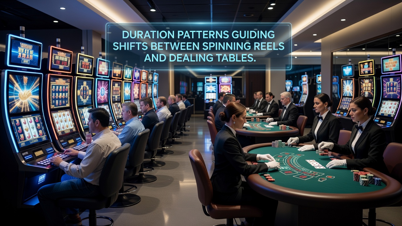 Darstellung von Spielmustern mit Walzen und Tischen in dualen Casino-Umgebungen