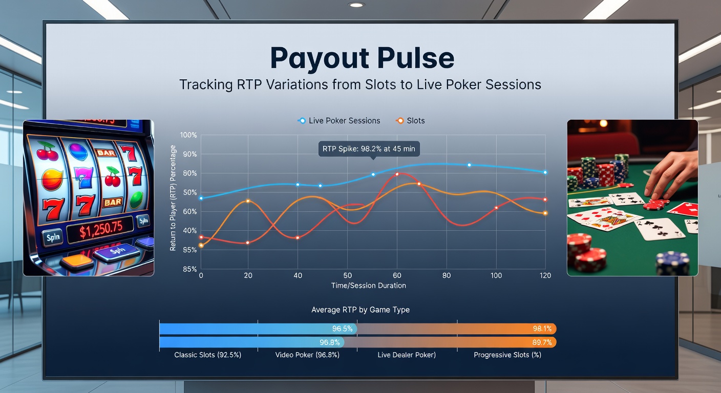 Detaillierte Tabelle mit RTP-Kurven für Slots und Poker, markiert mit realen Session-Daten aus 2025/2026