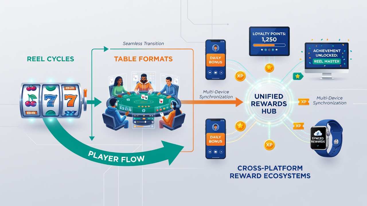 Visualisierung von Übergangsmustern zwischen Walzen und Tischen in integrierten Casino-Systemen