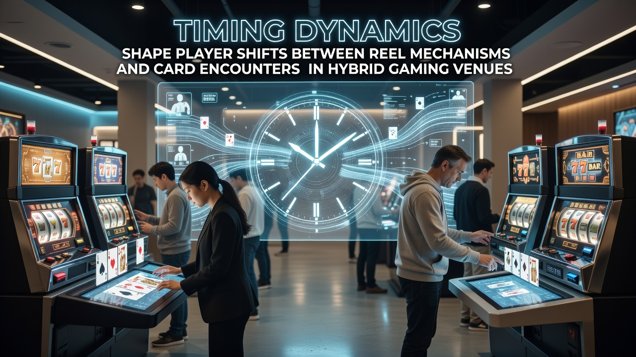 Spieler beobachten Walzen und Karten in einem hybriden Casino mit Fokus auf Zeitmuster
