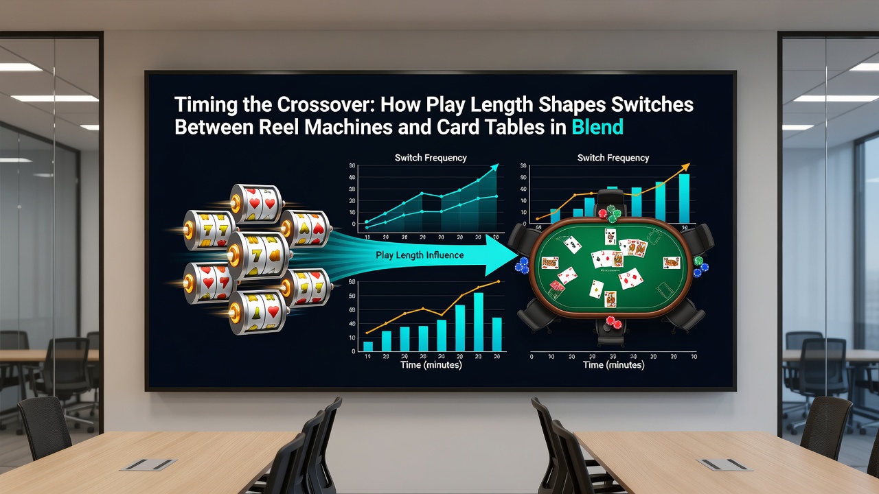 Detailansicht eines Casino-Spielbereichs mit Fokus auf Zeitmessung und Wechsel zwischen Slot-Maschinen und Live-Tischen